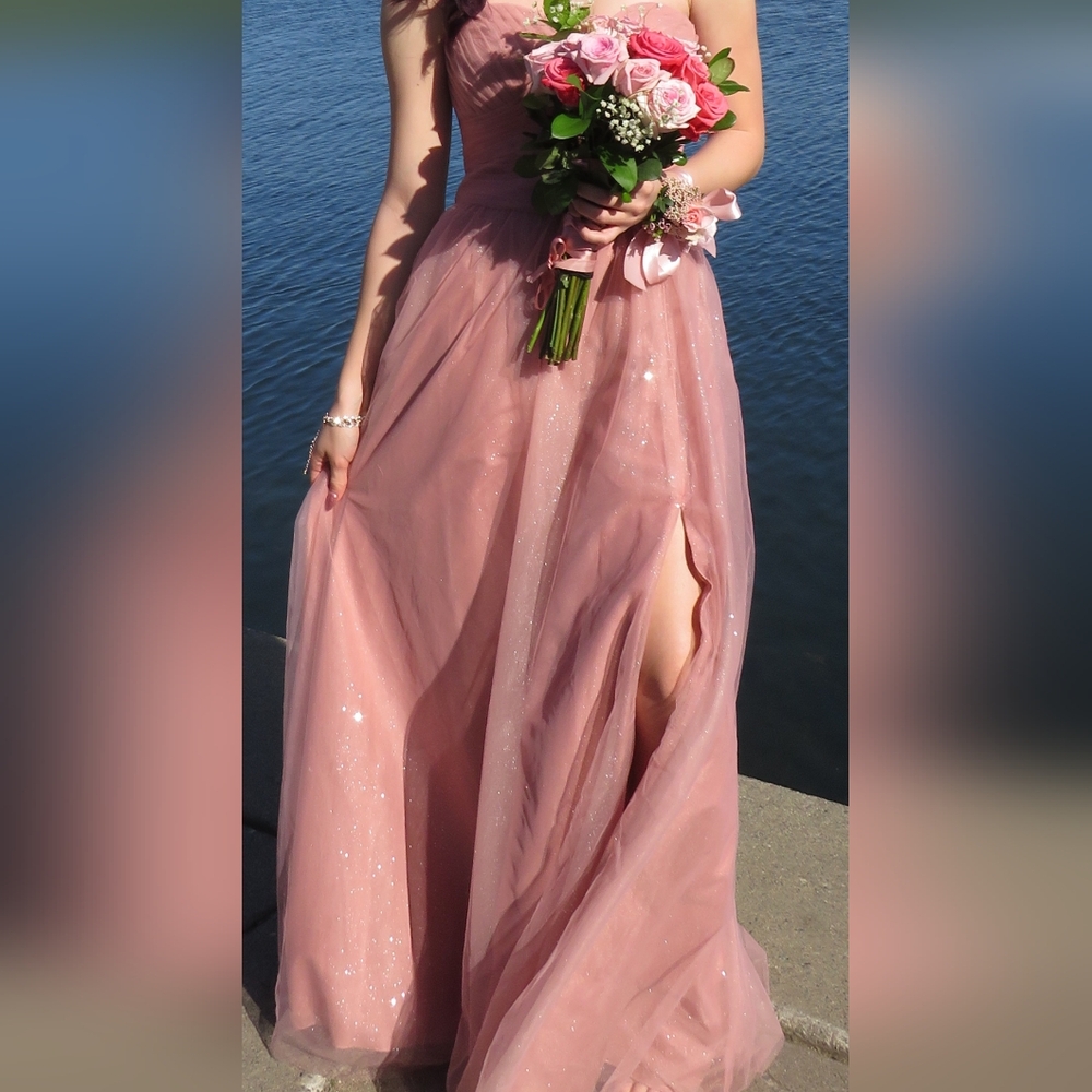 Pink Glittery Prom Dress, Size 4 worn once
